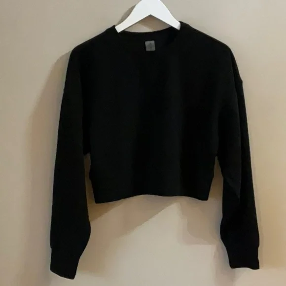 AS Revival black long sleeve cropped sweatshirt - Picture 1 of 7